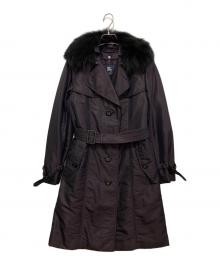 BURBERRY LONDON（バーバリーロンドン）の古着「フォックスファートレンチコート」｜パープル