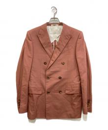 BALLY（バリー）の古着「リネンダブルジャケット」｜ピンク