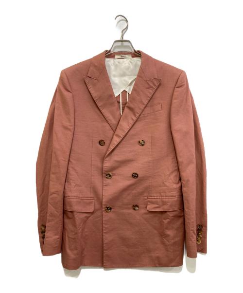 BALLY（バリー）BALLY (バリー) リネンダブルジャケット ピンク サイズ:50の古着・服飾アイテム