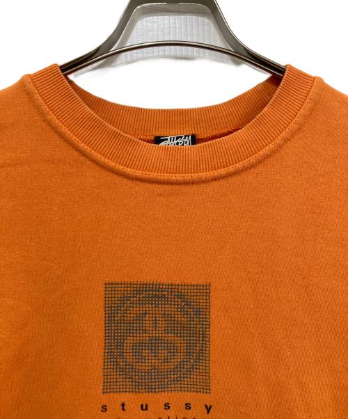 stussy（ステューシー）stussy (ステューシー) 90`sプリントスウェット オレンジ サイズ:Ｌの古着・服飾アイテム