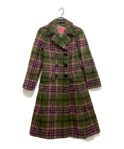 Kate Spade（ケイトスペード）Kate Spade (ケイトスペード) ウールチェスターコート グリーン サイズ:XSの古着・服飾アイテム