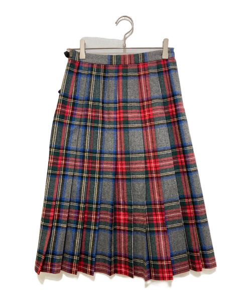 O'NEIL OF DUBLIN（オニールオブダブリン）O'NEIL OF DUBLIN (オニールオブダブリン) キルトスカート レッド×グレー サイズ:36の古着・服飾アイテム