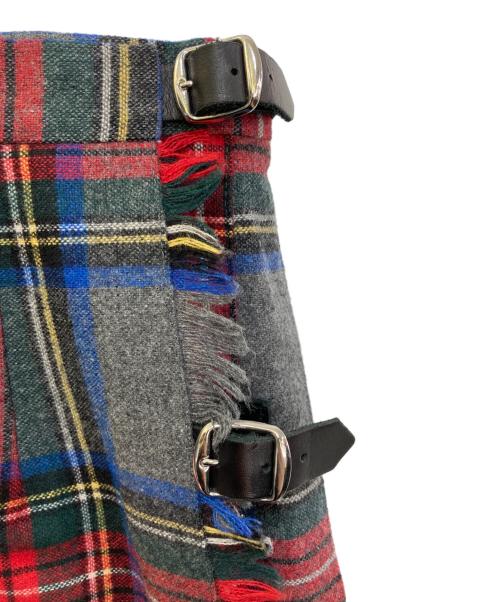 O'NEIL OF DUBLIN（オニールオブダブリン）O'NEIL OF DUBLIN (オニールオブダブリン) キルトスカート レッド×グレー サイズ:36の古着・服飾アイテム