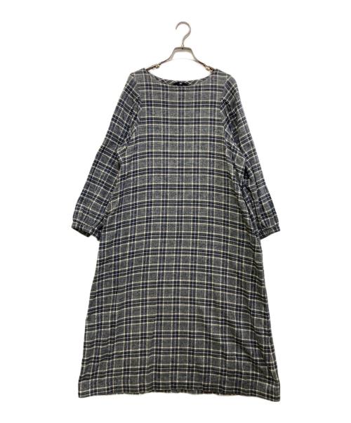 45R（フォーティファイブ・アール）45R (フォーティファイブ・アール) カディネルワンピース ネイビーの古着・服飾アイテム