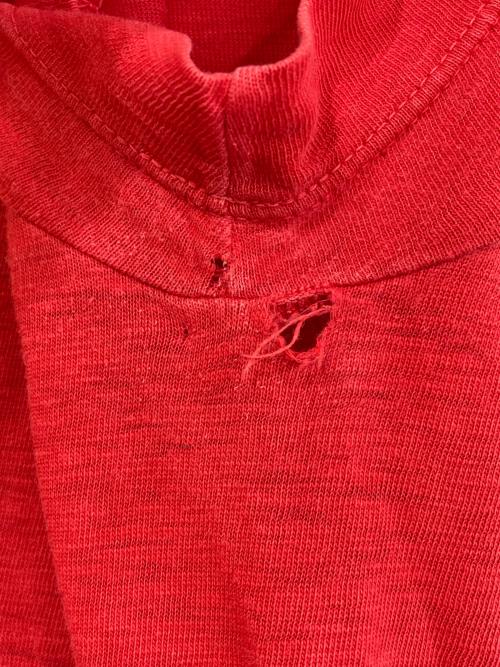 45R（フォーティファイブ・アール）45R (フォーティファイブ・アール) カットソーワンピース レッドの古着・服飾アイテム