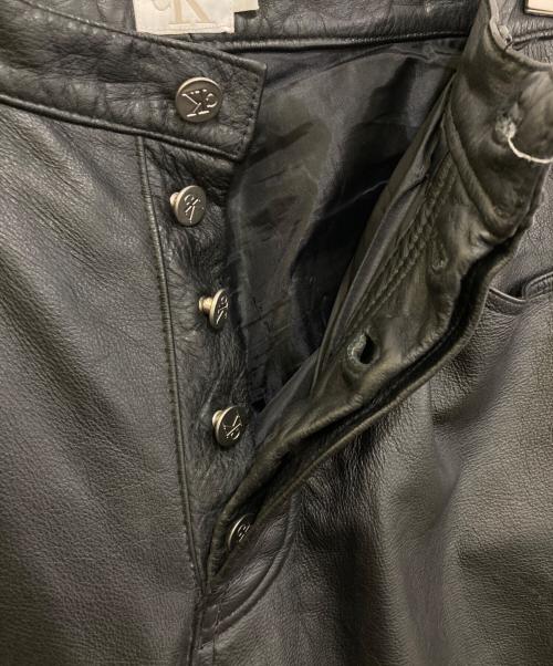Calvin Klein Jeans（カルバンクラインジーンズ）Calvin Klein Jeans (カルバンクラインジーンズ) レザーパンツ ブラック サイズ:32の古着・服飾アイテム