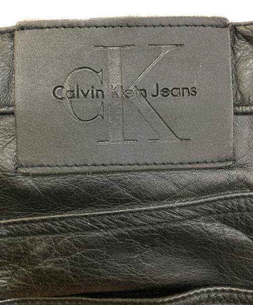 Calvin Klein Jeans（カルバンクラインジーンズ）Calvin Klein Jeans (カルバンクラインジーンズ) レザーパンツ ブラック サイズ:32の古着・服飾アイテム