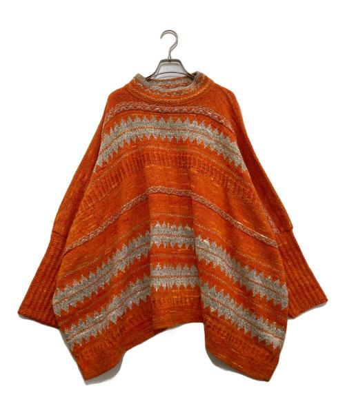 45R（フォーティファイブ・アール）45R (フォーティファイブ・アール) フェアアイルコットンニット オレンジ サイズ:サイズ表記なしの古着・服飾アイテム