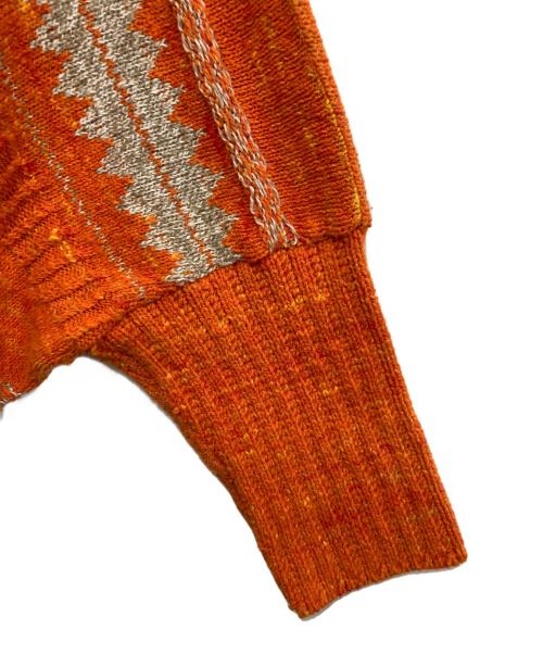 45R（フォーティファイブ・アール）45R (フォーティファイブ・アール) フェアアイルコットンニット オレンジ サイズ:サイズ表記なしの古着・服飾アイテム