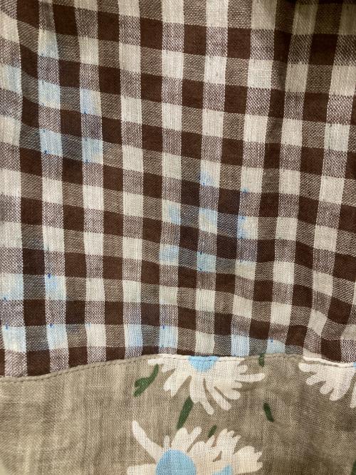 45R（フォーティファイブ・アール）45R (フォーティファイブ・アール) 二重織のカントリーフラワースカート 711400084 オリーブ サイズ:-の古着・服飾アイテム