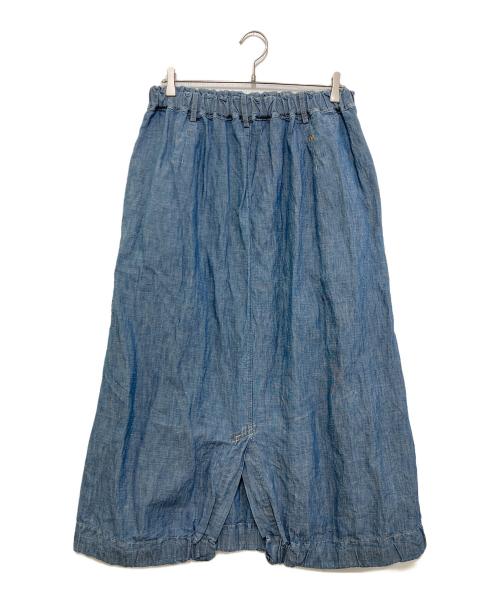 45R（フォーティファイブ・アール）45R (フォーティファイブ・アール) 綿麻ダンガリーのチーゴスカート 70640162 インディゴ サイズ:-の古着・服飾アイテム