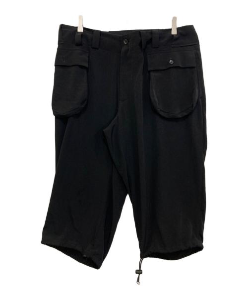 GROUND Y（グラウンドワイ）GROUND Y (グラウンドワイ) SMOOTH SHORT PANTS　GP-P16-500 ブラック サイズ:3の古着・服飾アイテム
