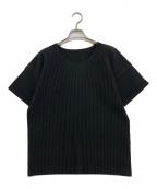 HOMME PLISSE ISSEY MIYAKEオム プリッセ イッセイ ミヤケ）の古着「プリーツカットソー　HP55JK420」｜ブラック