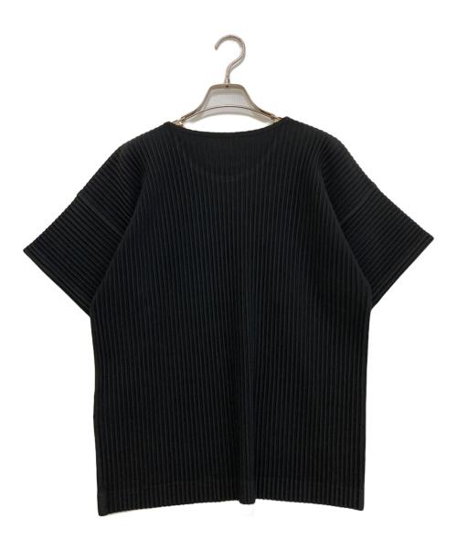 HOMME PLISSE ISSEY MIYAKE（オム プリッセ イッセイ ミヤケ）HOMME PLISSE ISSEY MIYAKE (オム プリッセ イッセイ ミヤケ) プリーツカットソー　HP55JK420 ブラック サイズ:2の古着・服飾アイテム