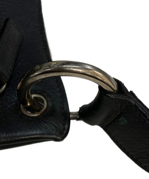 JIL SANDER（ジルサンダー）JIL SANDER (ジルサンダー) レザーショルダーバッグ ブラックの古着・服飾アイテム