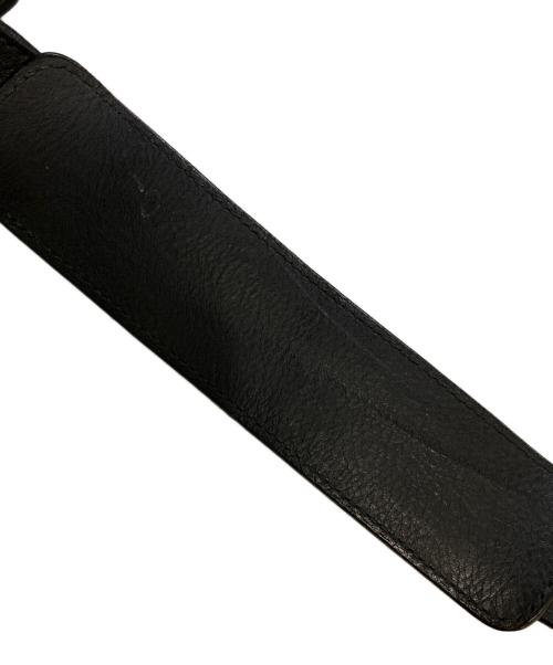 JIL SANDER（ジルサンダー）JIL SANDER (ジルサンダー) レザーショルダーバッグ ブラックの古着・服飾アイテム