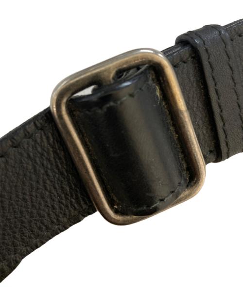 JIL SANDER（ジルサンダー）JIL SANDER (ジルサンダー) レザーショルダーバッグ ブラックの古着・服飾アイテム