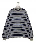 everyoneエブリワン）の古着「border long sleeve tee」｜グレー
