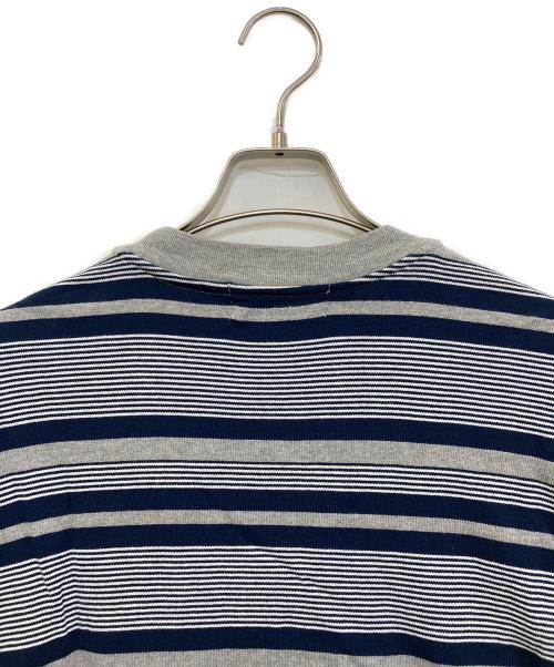 everyone（エブリワン）everyone (エブリワン) border long sleeve tee グレー サイズ:XLの古着・服飾アイテム