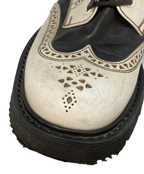 PRADA（プラダ）PRADA (プラダ) レイヤーウィングチップブーツ ホワイト サイズ:7の古着・服飾アイテム