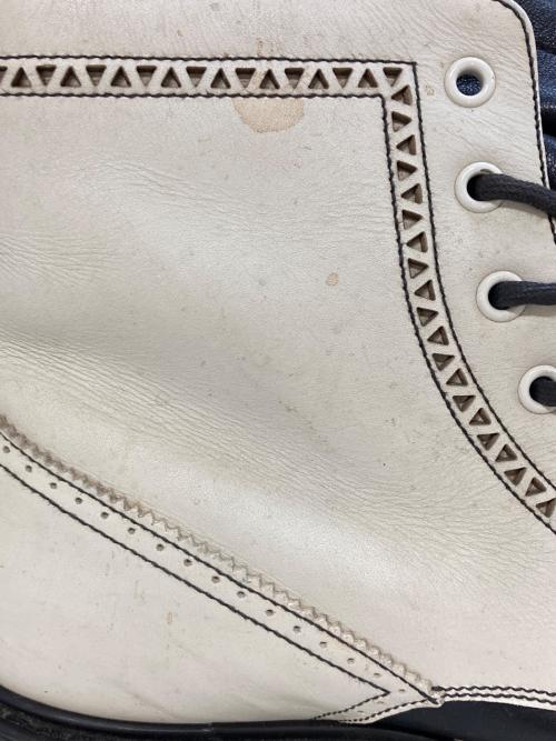 PRADA（プラダ）PRADA (プラダ) レイヤーウィングチップブーツ ホワイト サイズ:7の古着・服飾アイテム