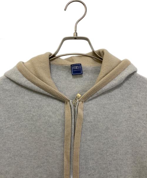 FEDERI（フェデリ）FEDERI (フェデリ) カシミヤニットジップパーカー グレー サイズ:Mの古着・服飾アイテム