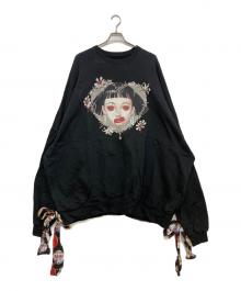 KIDILL（キディル）の古着「クルーネック コットン スウェット」｜ブラック