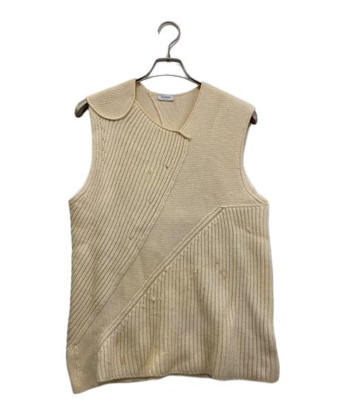JIL SANDER（ジルサンダー）JIL SANDER (ジルサンダー) ウールニットベスト アイボリー サイズ:48の古着・服飾アイテム