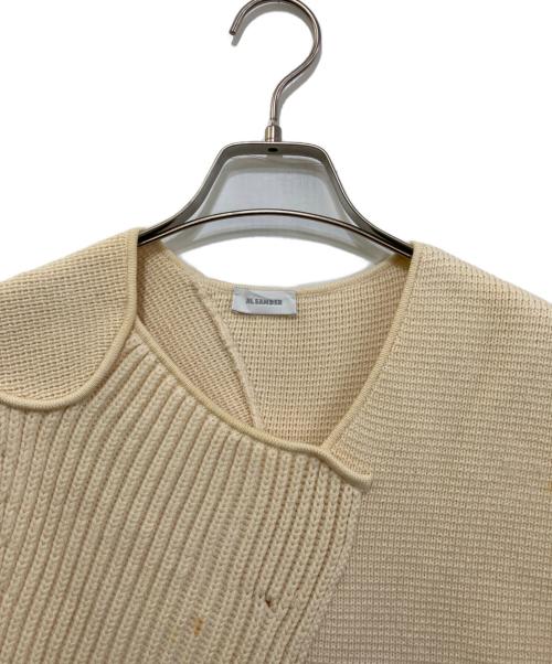 JIL SANDER（ジルサンダー）JIL SANDER (ジルサンダー) ウールニットベスト アイボリー サイズ:48の古着・服飾アイテム