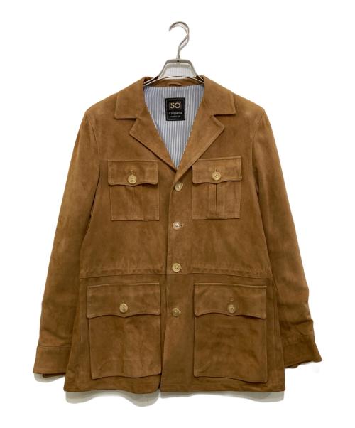 Cinquanta（チンクワンタ）Cinquanta (チンクワンタ) ゴートスエード サファリジャケット ベージュ サイズ:46の古着・服飾アイテム