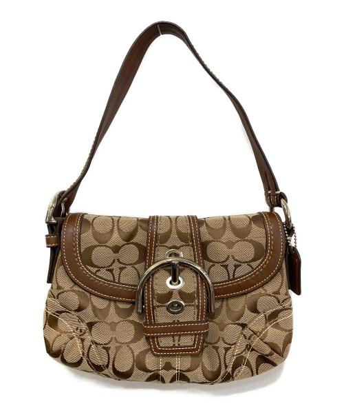 COACH（コーチ）COACH (コーチ) シグネチャーワンショルダーバッグ　10296 ブラウンの古着・服飾アイテム
