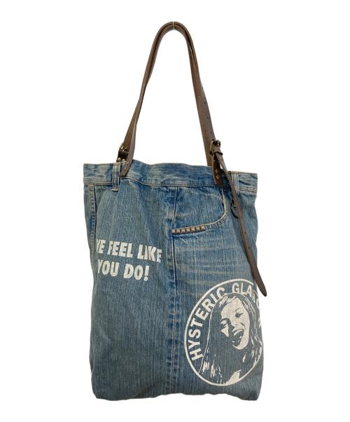 Hysteric Glamour（ヒステリックグラマー）Hysteric Glamour (ヒステリックグラマー) MAKE ME SMILE デニムトートバッグ インディゴの古着・服飾アイテム