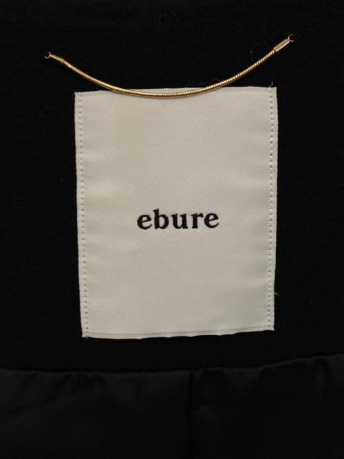 ebure（エブール）EBURE (エブール) メルトンノーカラーコート ネイビー サイズ:36の古着・服飾アイテム