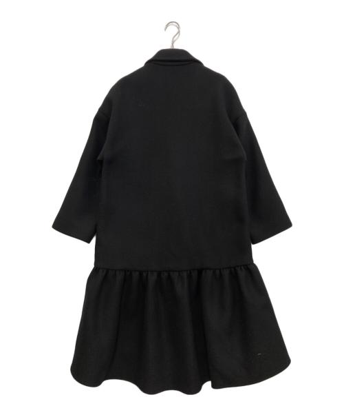 RED VALENTINO（レッドヴァレンティノ）RED VALENTINO (レッドヴァレンティノ) ウール カシミヤ フレア ドレスコート ブラック サイズ:40の古着・服飾アイテム