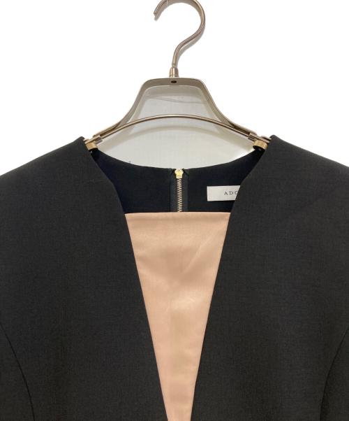 ADORE（アドーア）ADORE (アドーア) 麻調ボンディングシアーワンピース　531-2140505 ブラック サイズ:38の古着・服飾アイテム