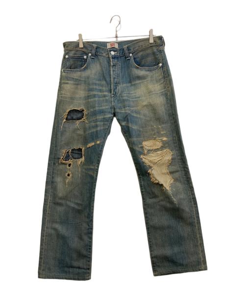 LEVI'S（リーバイス）LEVI'S (リーバイス) 501 リペア加工デニムパンツ インディゴ サイズ:34の古着・服飾アイテム