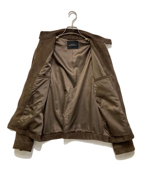green label relaxing（グリーンレーベルリラクシング）green label relaxing (グリーンレーベルリラクシング) ゴートスウェードレザージャケット ブラウン サイズ:Sの古着・服飾アイテム
