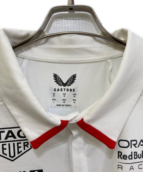 CASTORE（カストレ）CASTORE (カストレ) F1レーシングポロシャツ ホワイト サイズ:Ｌの古着・服飾アイテム