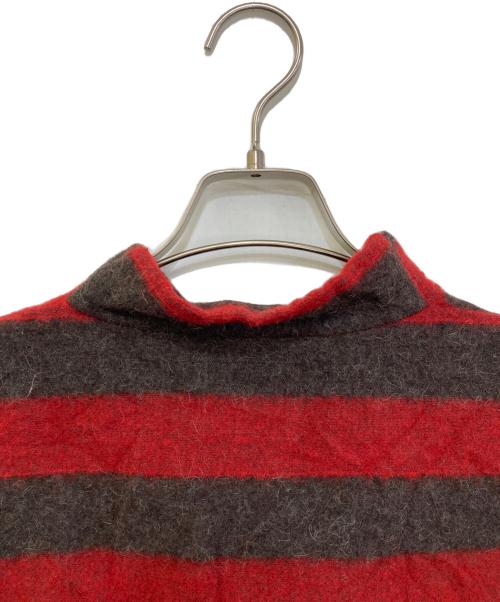 Vivienne Westwood man（ヴィヴィアン ウェストウッド マン）Vivienne Westwood man (ヴィヴィアン ウェストウッド マン) ウールボーダーデザインシャツ レッド サイズ:48の古着・服飾アイテム