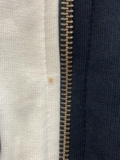 FRED PERRY（フレッドペリー）FRED PERRY (フレッドペリー) RAF SIMONS (ラフシモンズ) ジップパーカー ホワイト×ブラック サイズ:Lの古着・服飾アイテム