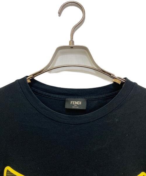 FENDI（フェンディ）FENDI (フェンディ) バグズアイロングスリーブカットソー　FAF541-A8JR ブラック サイズ:Ｍの古着・服飾アイテム