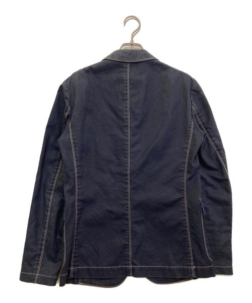 GUCCI（グッチ）GUCCI (グッチ) ステッチデザイン2Bジャケット ネイビー サイズ:44の古着・服飾アイテム