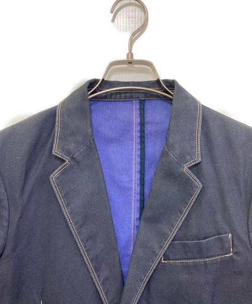 GUCCI（グッチ）GUCCI (グッチ) ステッチデザイン2Bジャケット ネイビー サイズ:44の古着・服飾アイテム