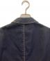 中古・古着 GUCCI (グッチ) ステッチデザイン2Bジャケット ネイビー サイズ:44：18000円