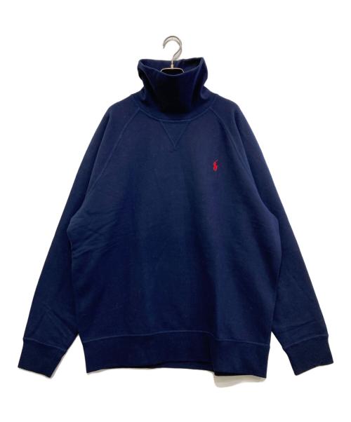 POLO RALPH LAUREN（ポロ・ラルフローレン）POLO RALPH LAUREN (ポロ・ラルフローレン) フリース タートルネック スウェットシャツ ネイビー サイズ:XL 未使用品の古着・服飾アイテム