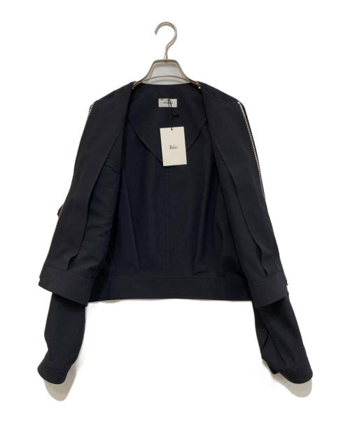 THE RERACS（ザ リラクス）THE RERACS (ザ リラクス) COLLALESS ZIPUP BLOUSON ブラック サイズ:サイズ表記なしの古着・服飾アイテム