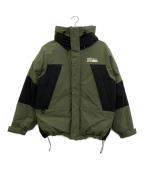 FIRST DOWNファーストダウン）の古着「パネルダウンジャケット」｜カーキ