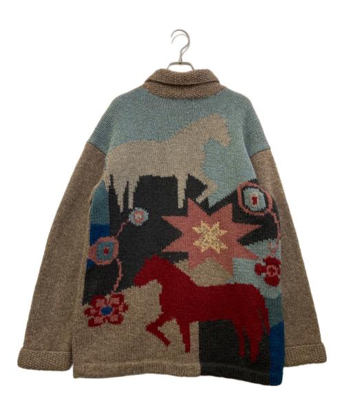 POLO COUNTRY（ポロカントリー）POLO COUNTRY (ポロカントリー) 90`s ウールニットカーディガン ベージュ サイズ:Mの古着・服飾アイテム