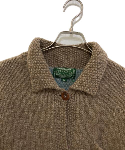 POLO COUNTRY（ポロカントリー）POLO COUNTRY (ポロカントリー) 90`s ウールニットカーディガン ベージュ サイズ:Mの古着・服飾アイテム