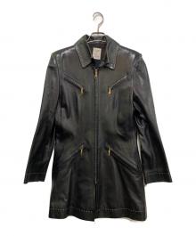 CELINE（セリーヌ）の古着「ラムレザーコート」｜ブラック